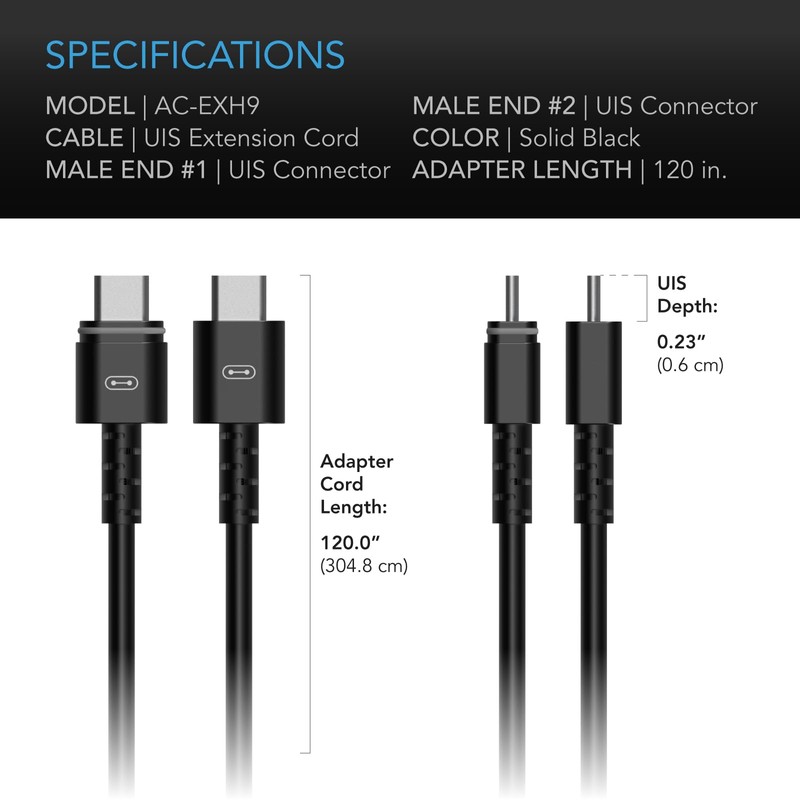 AC Infinity UIS Extension Cable Male to Male for Controller