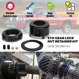 TUNTUN 5th Gear Lock Nut Retainer Kit 5013887AA Replacement for 1995-2005 Dodge Ram 2500 3500 4WD NV4500 29-Spline Output Shafts