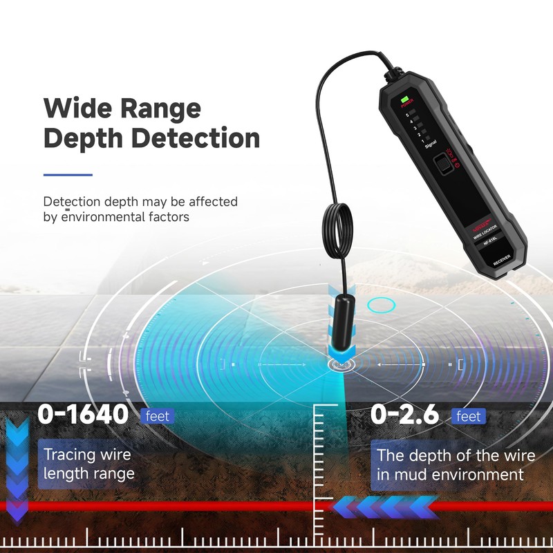 NOYAFA NF-818L Cable Locator - For Finding Buried and Hidden