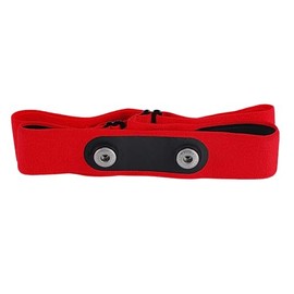 Rich Green Valley Heart Rate Monitor Pro Chest Strap Fits for Polar H10 H7 H1 Wahoo Tickr Garmin HRM Soft HR Sensor, Red, Large