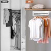 Pull Out Clothes Hanger Rod Retractable Sliding Wardrobe Clothing Rail