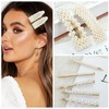 laxizar 18 Pcs Pearl Hair Clips Large Hair Clips Barrette