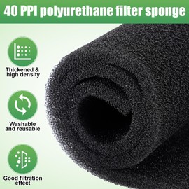 2 Pcs Cuttable Air Purifier Vent Filters - 24" x 15" Cut to Fit Replacement Filters, Washable Reusable Carbon Filter Rolls for AC Window Unit