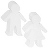 Juvale 48-Pack Paper Doll Cutouts Boys & Girls - White