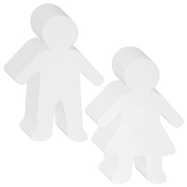 Juvale 48-Pack Paper Doll Cutouts Boys & Girls - White 250 GSM, Boys 5.88 x 9 in & Girls 5.88 x 8.7 in - Blank Paper People Cutouts for Classroom, Crafts & Party Banners