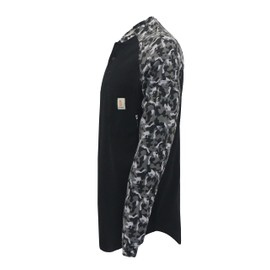 BOCOMAL FR Shirts Flame Resistant Henley Camo Two Tone 7oz Men's Fire Retardant Work Shirts