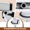 Upgraded W10284885 Control Knob 5 Pack Compatible with Whirlpool W10284885,WPW10284885,1874811,AP6018699,PS11752001,EAP11752001,PD00005137(5
