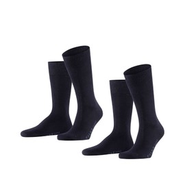 FALKE Men's Swing Doppelpack Calf Socks, Blue (Darknavy 6370), 9/11 (Manufacturer size: 43-46)