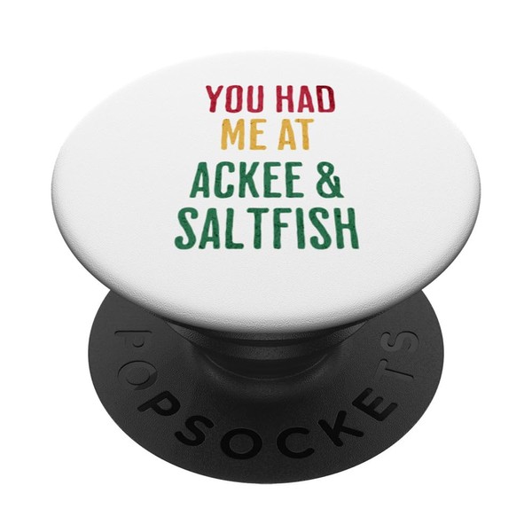 Jamaican Ackee and Cod Food Independence Day PopSockets with Interchangeable