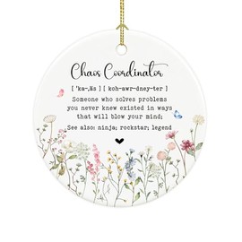Chaos Coordinator Ornament, Funny Coworker Ornament, Boss Manager Employee, Boss Lady Gifts, Fun Mom Ornament, Christmas Ornament