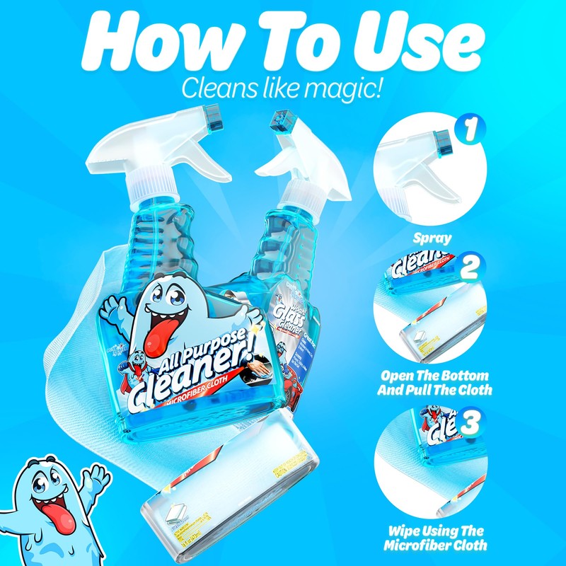 Gunk Getter - Spray Bottle With Microfiber Cap - All