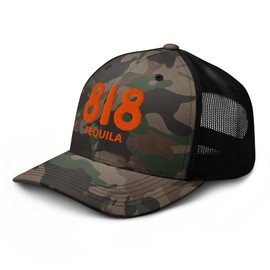 RIVEMUG NG Camo 818 Tequila Embroidered Camouflage Curved Bill Trucker Hat Low Crown Adjustable Cap
