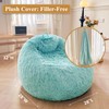XeGe Kids Fluffy Faux Fur Bean Bag Chair Cover (No