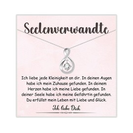 wynn's Gifts for women, infinity necklace, Valentine's Day gift for her, love gifts to my sweetheart, wife, girlfriend, daughter, mother, grandma, sister, best friend for anniversary, birthday, Cubic