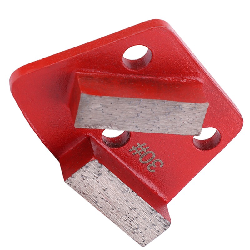 3PCS Trapezoid Diamond Floor Grinding Pad Disc #30 Grit Metal