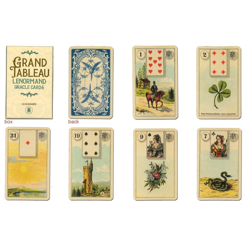 Grande Tableau 36 Cards, Fortune-telling, Oracle Card, Japanese Instruction Paper