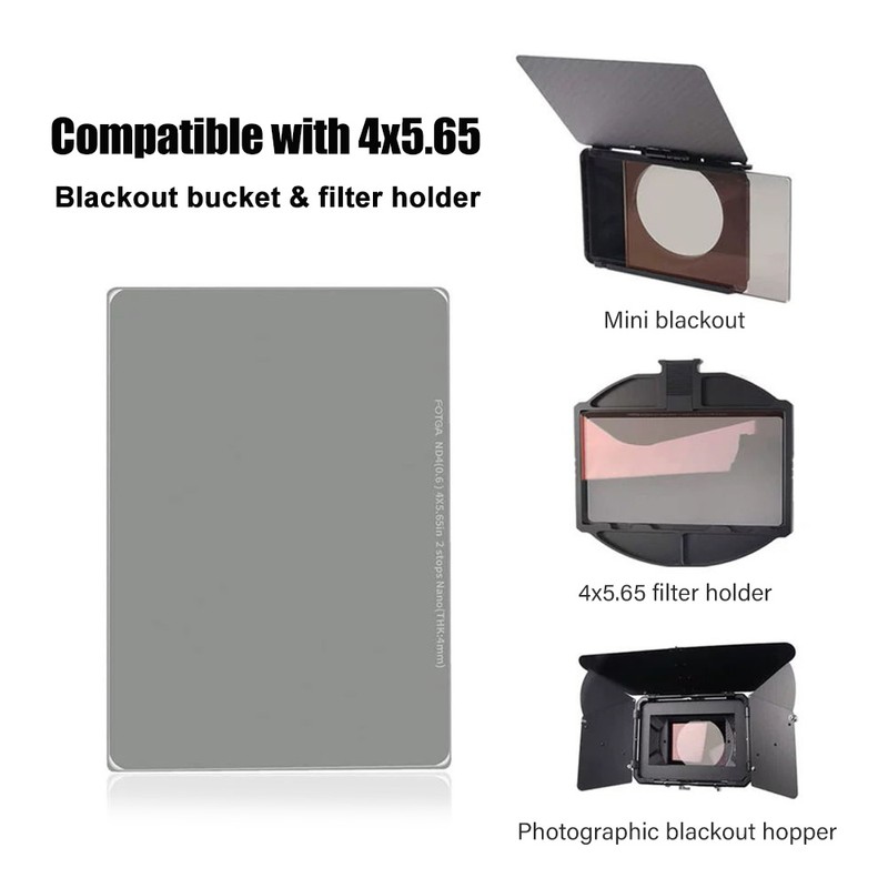 FOTGA 4mm ND64（1.8）6-stop Lens Filter 4×5.65in ND Filters Optical Glass