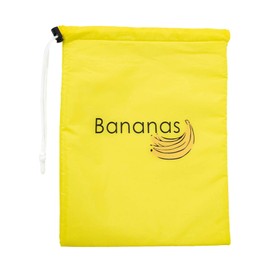 QUINTRA Banana and Salad Bags, Washable, Food Storage Bags with Drawstring, Banana Storage Bags, Vegetable Storage Bags, Odour Resistant (Yellow, One Size)