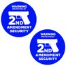 2x Protected By Second Amendment Security 3 Inch Stickers