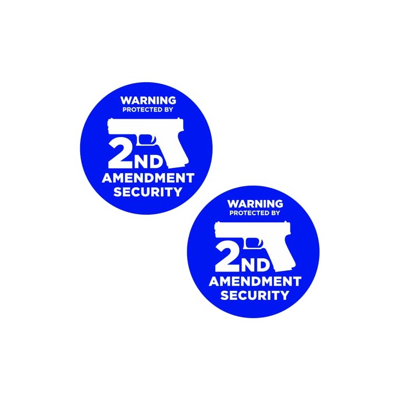 2x Protected By Second Amendment Security 3 Inch Stickers