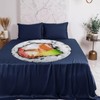 Abaysto Sushi Flannel Fleece Blanket, Sushi Roll Wrap Round Throw