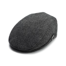 Keepersheep Boys Newsboy Cap, Baby Boys Ivy Driving Flat Cap Hunter Hat, Toddler Kids Beret Hat (2-3T, Deep Grey Herringbone)