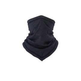 Unbranded Face Mask Neck Gaiter Bandana Cover Snood Reusable Washable Scarf with Loops Ear - Black-Non Ear Loops