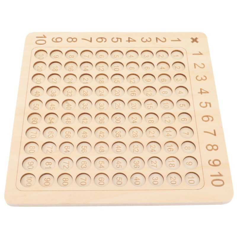 Wooden Multiplication Board Educational Multiplication Game Board for Learning Teaching