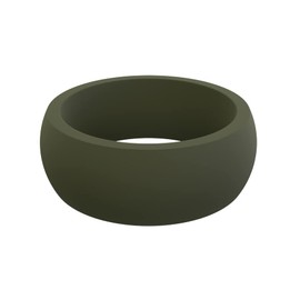 QALO Men's Classic Rubber Silicone Ring, Rubber Wedding Band, Breathable, Durable Rubber Wedding Ring for Men, 8.5mm Wide 2.5mm Thick, Sage, Size 13