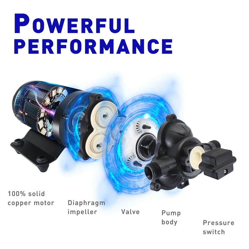 TDRRICH 110v Water Pressure Booster Transfer Pump with Power Plug,4GMP