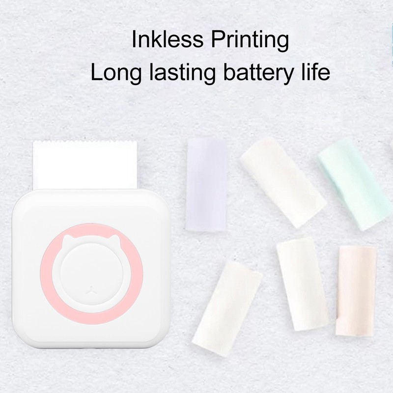 Pocket Printer Inkless Bluetooth Mini Portable Thermal Printer with Colorful