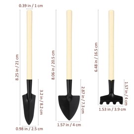Garneck 8 Sets Mini Gardening Tools with Metal Rake Trowel and Shovel - Succulent Potting Planting Kit for Indoor - Small Gardening Tools for Cultivating Weeding Transplanting