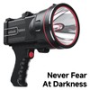 anlook Rechargeable Spotlight Flashlight, Waterproof Outdoor Handheld Spot Light, Built-in