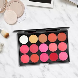 Perfeclan Lip Palette, 15 Colours, Moisturising Cosmetic Cream, Durable, Non-Sticky, 15 Lip Glosses, Lip Gloss, Makeup Palette, Makeup Set for
