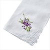 Women's 100% Cotton Handkerchief,Embroidery Hankies Pack of 6, White, One