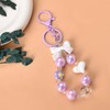 YangQian Bow Keychain Wristlet Beaded Charm Keychain for Women Girls