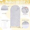 2 Set Sequin Arch Backdrop Covers Silver Arch Cover 6FT,