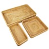 Rattan Tray Tabletop Organization Hand Woven Snack Storage Basket Multifunctional