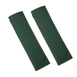 A ABSOPRO 2pcs Universal Car Seat Belt Cover Shoulder Pad Faux Leather Green Item Replacement
