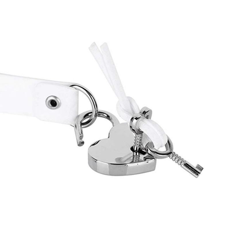 Stocking Stuffers Gifts for Women Goth Choker Necklace Heart Lock