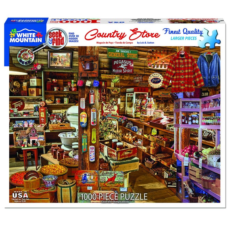 White Mountain Puzzles Country Store Seek & Find, 1000 Piece
