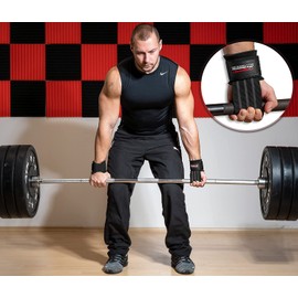 Fast Grip Lifting Straps for weightlifting Strength Training (+ Training Plans) Professional quick fastening with Metal Bolts for Powerlifting, Crossfit & Fitness - Bodybuilding for Men and Women