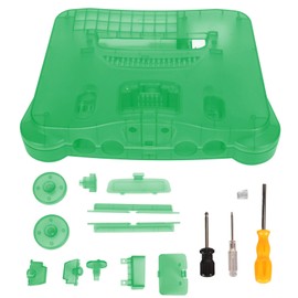 Retro Video Game Console Translucent Case Professional Dustproof Thickened Game Console Protective Shell for N64 Console Translucent Cyan