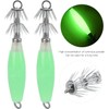 Starbun Squid Lures - 4pcs Glow Squid Cuttlefish Hooks For
