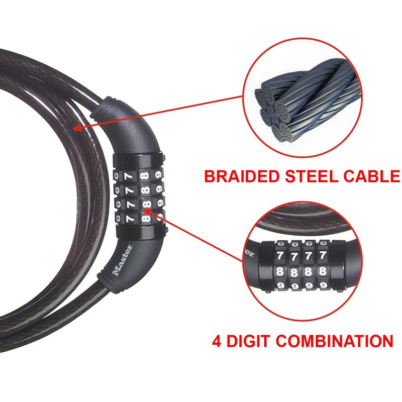 Master Lock 8119DPF 5' Long x 3/8" Diameter Set Your