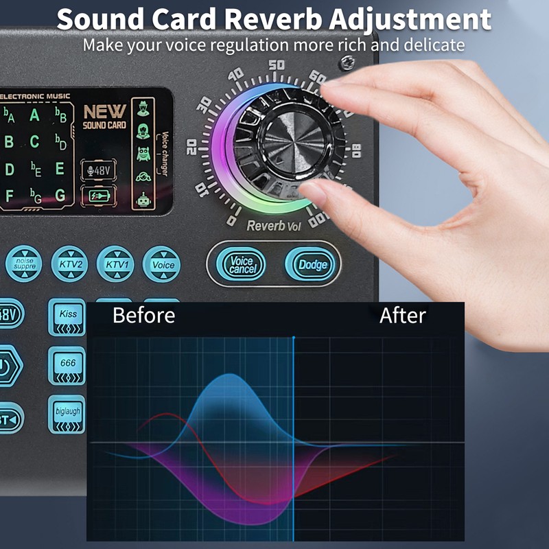 Multi-function Mixer Portable Digital Sound Card BT USB Mixing Console