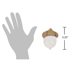 Collins Painting Weathered White Washed Wooden Acorns - Set of 3 - Wooden Tabletop Fall Signs - Rustic Fall Home Décor for Autumn