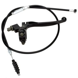 HIAORS 7/8 Inch Handlebar Left Clutch Lever and Clutch Cable with Adjuster Compatible with 50cc 70cc 90cc 110 cc 125cc Tao Tao SSR Pit Dirt Motor Bike Black