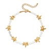LILIE&WHITE Gold Plated Starfish Necklace for Women - Beach-Inspired Pearl