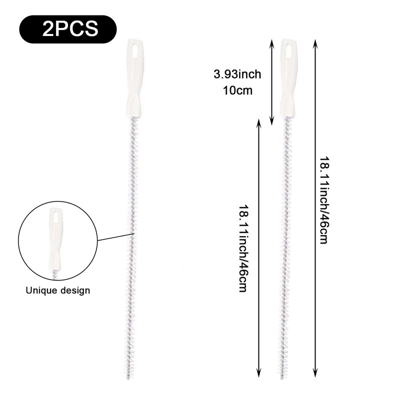 AYNKH 2 Pieces Sink Drain Brush 45cm Universal Flexible Sewer